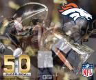 Denver Broncos, 24-10 Carolina Panthers kazandıktan sonra Super Bowl 2015'in Şampiyonlar